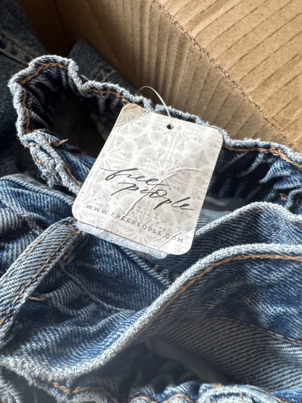 We The Free Wide Leg Flare Jeans in Light Blue Wash - Picture 10 of 10